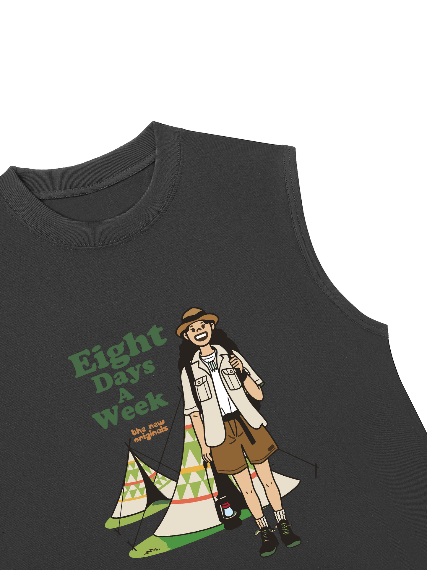 Áo Ba Lỗ Relaxed Fit Eight Days A Week Girl