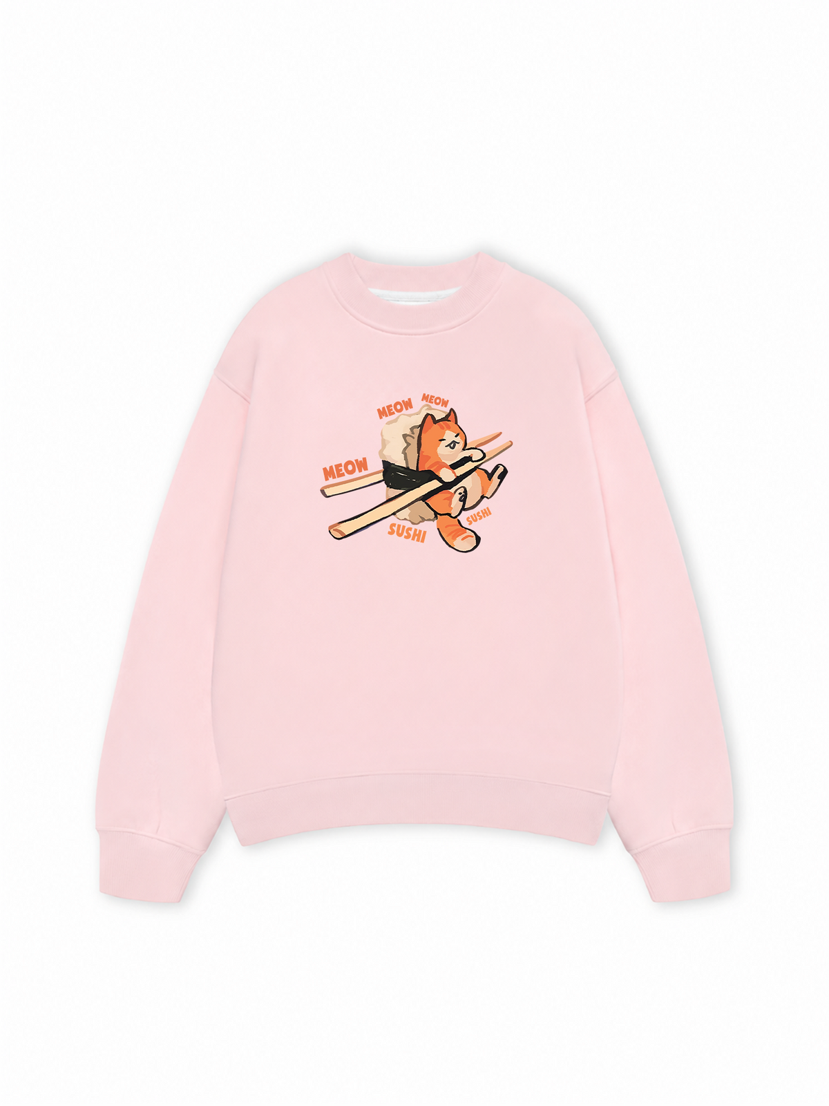 Áo Sweater Nỉ Hai Da Sushi Meow