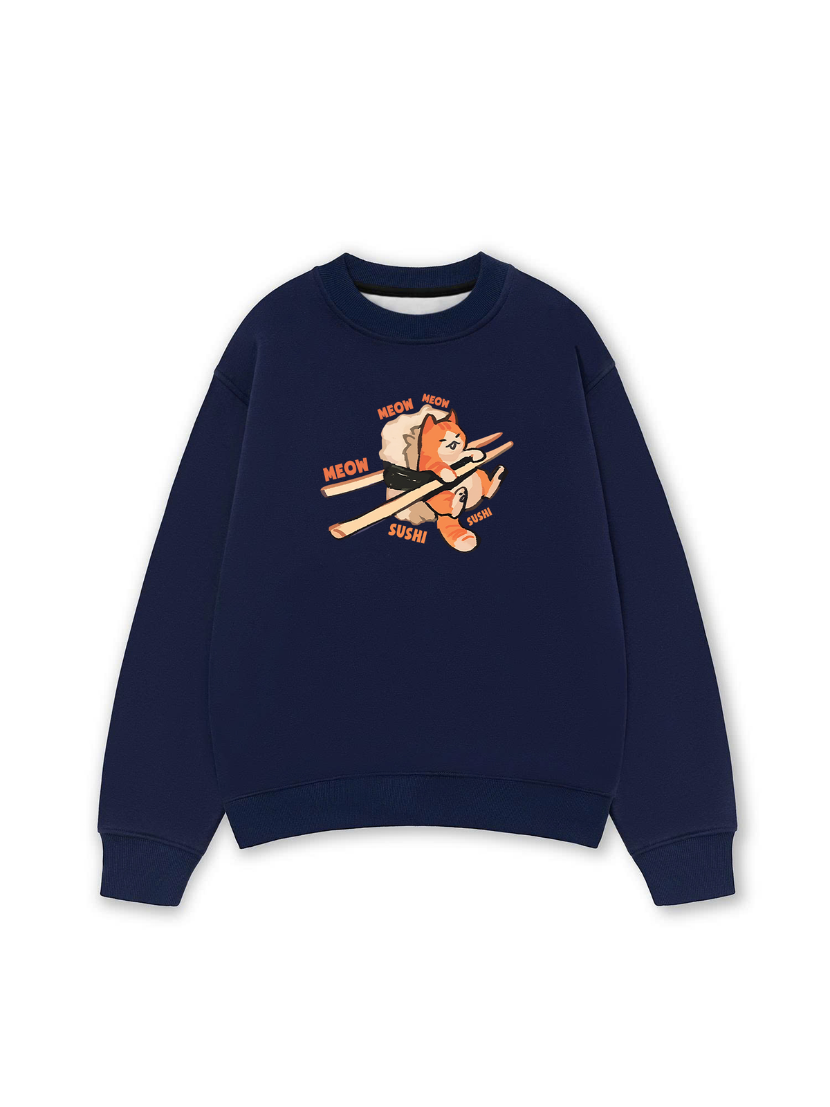 Áo Sweater Nỉ Hai Da Sushi Meow