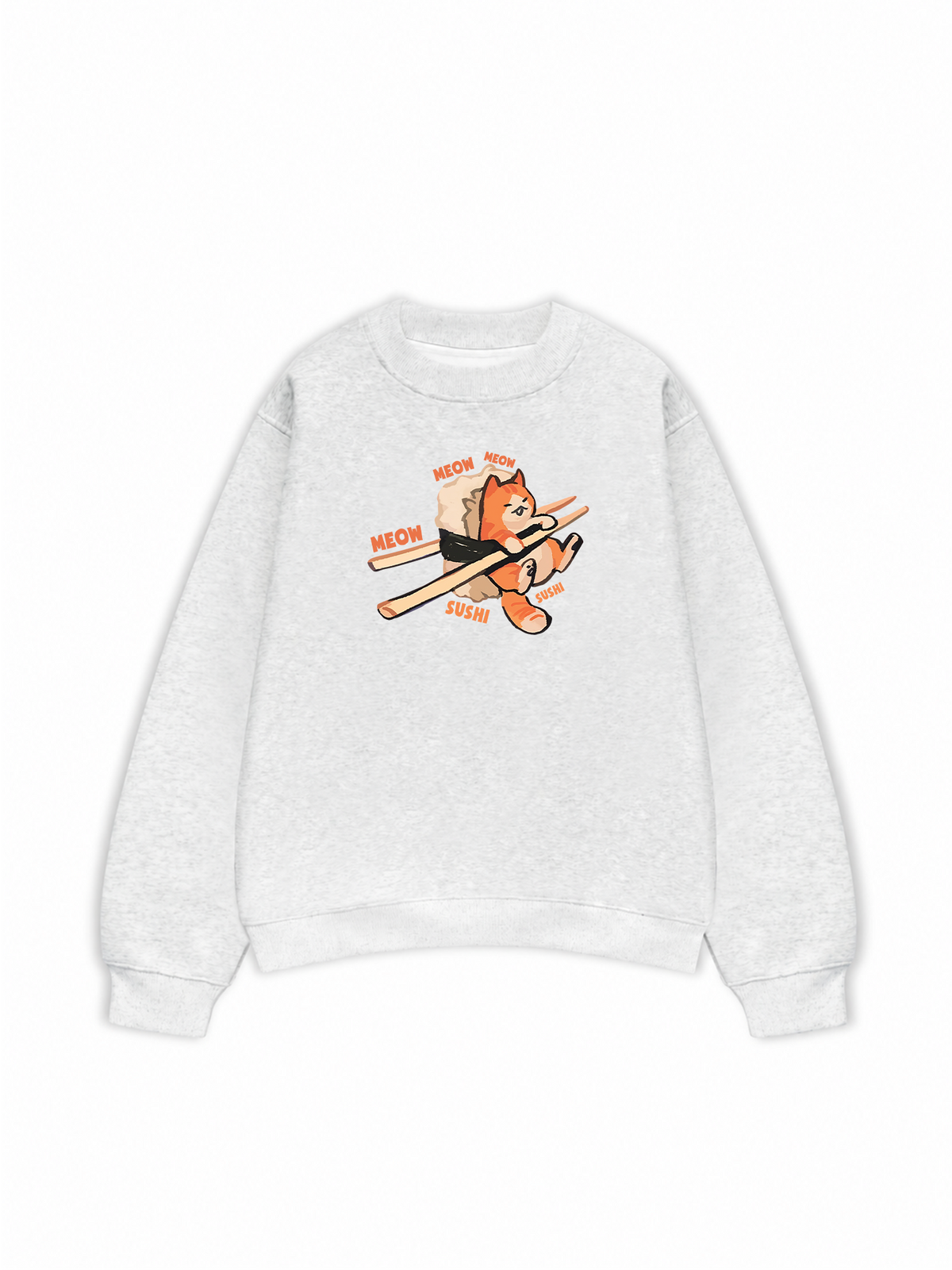 Áo Sweater Nỉ Hai Da Sushi Meow