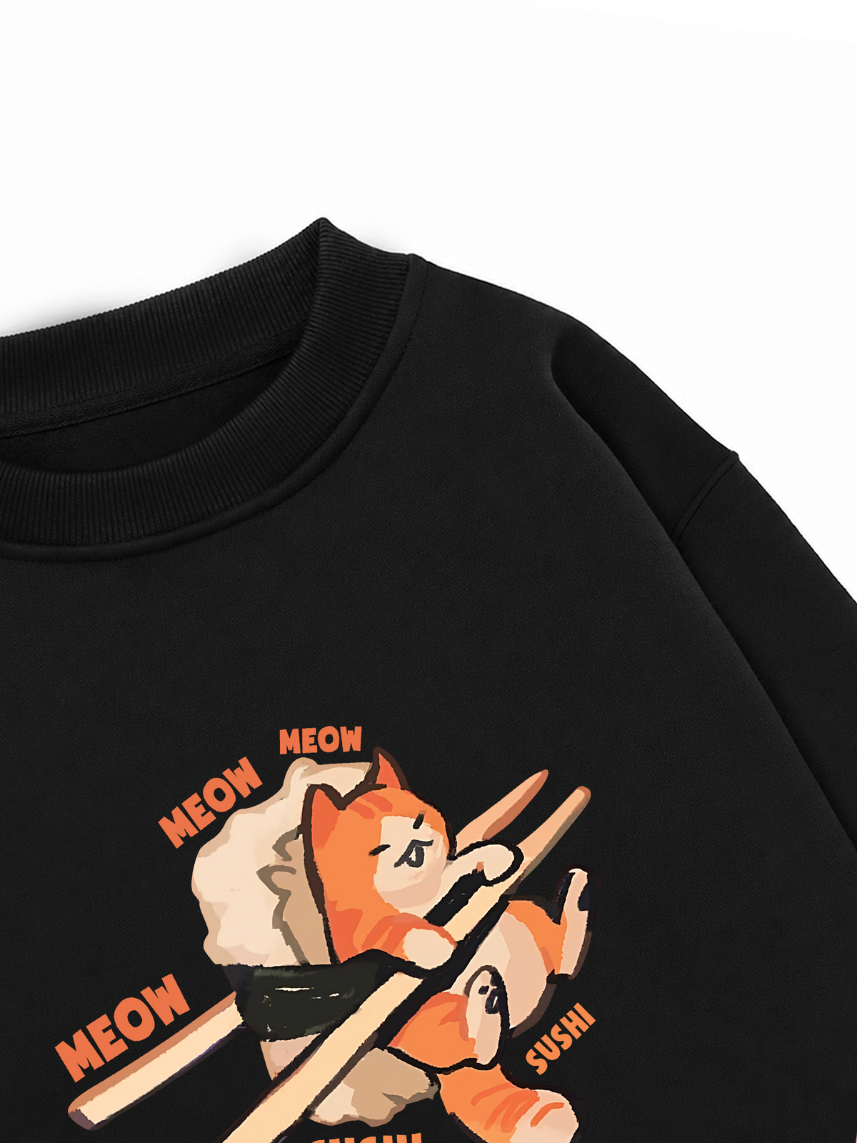Áo Sweater Nỉ Hai Da Sushi Meow