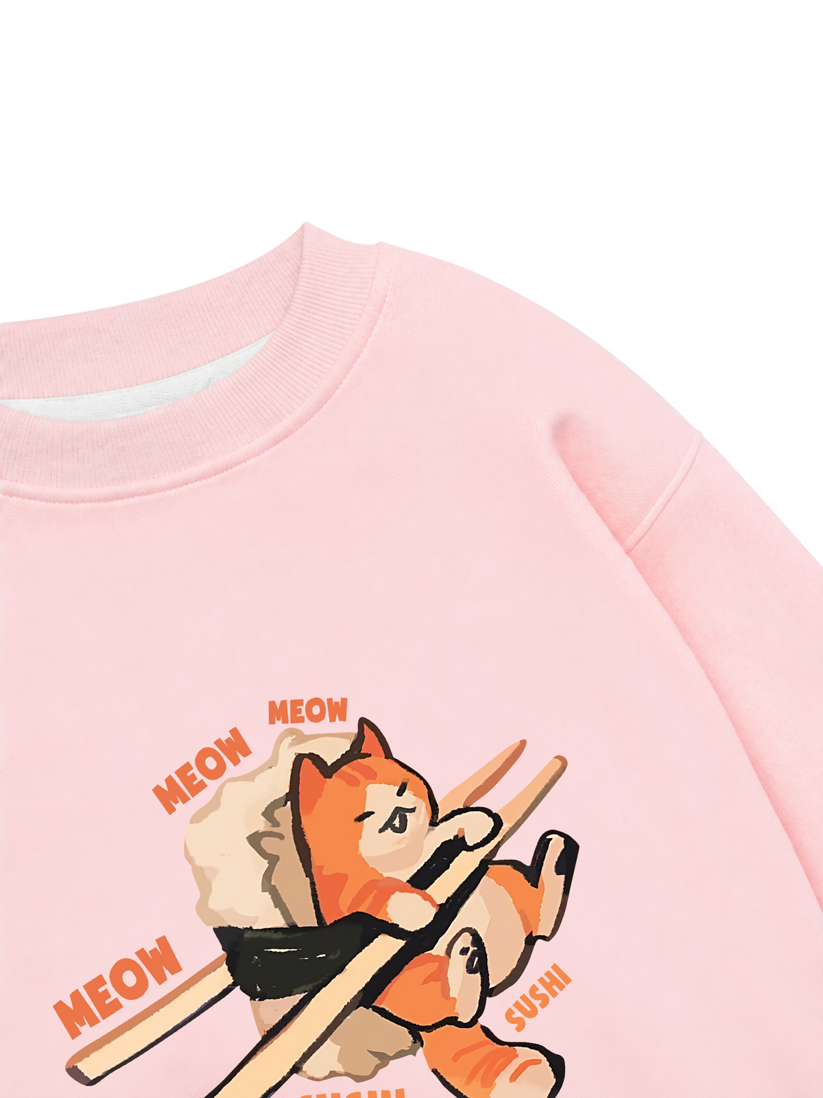 Áo Sweater Nỉ Hai Da Sushi Meow