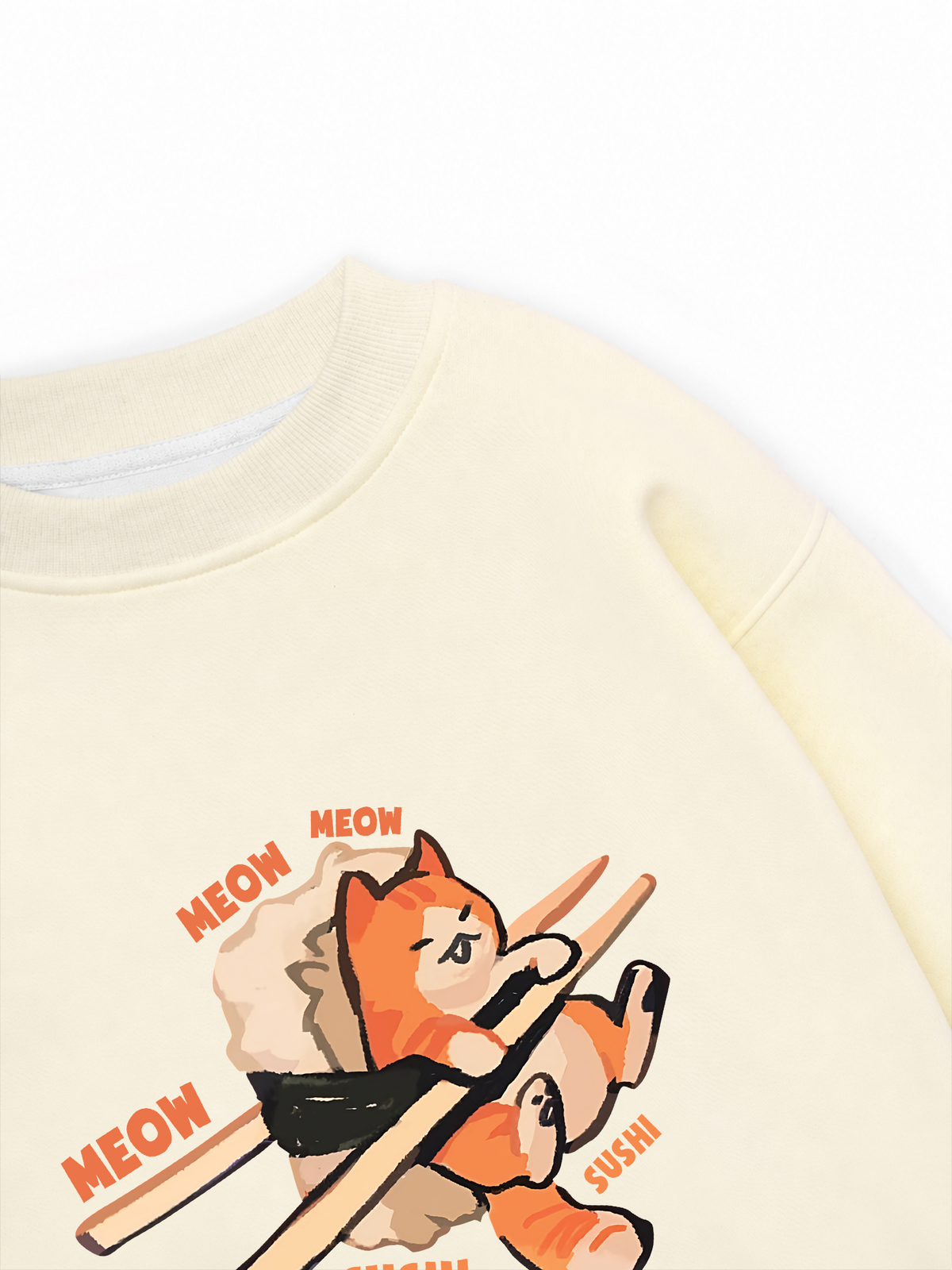 Áo Sweater Nỉ Hai Da Sushi Meow