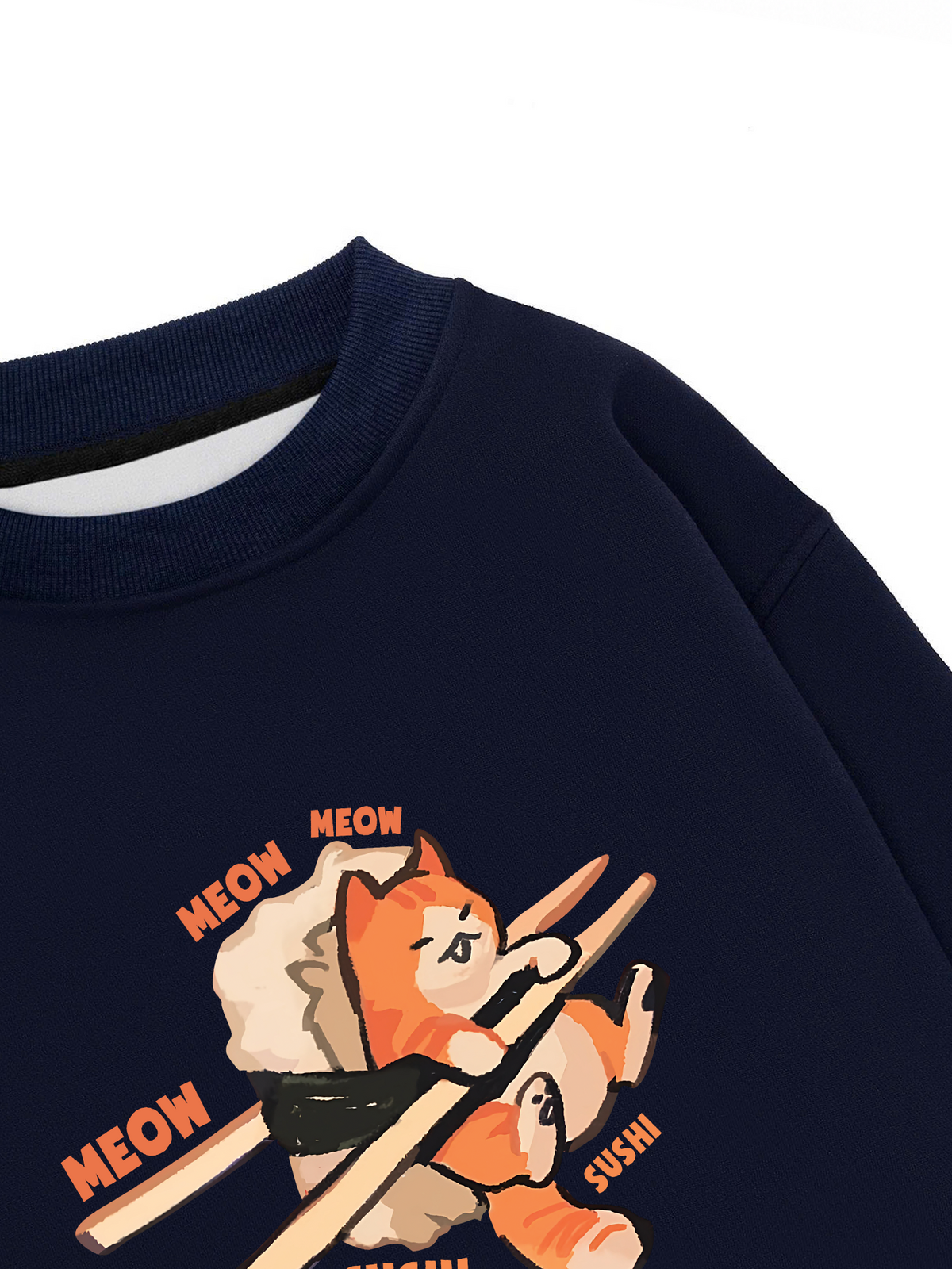 Áo Sweater Nỉ Hai Da Sushi Meow