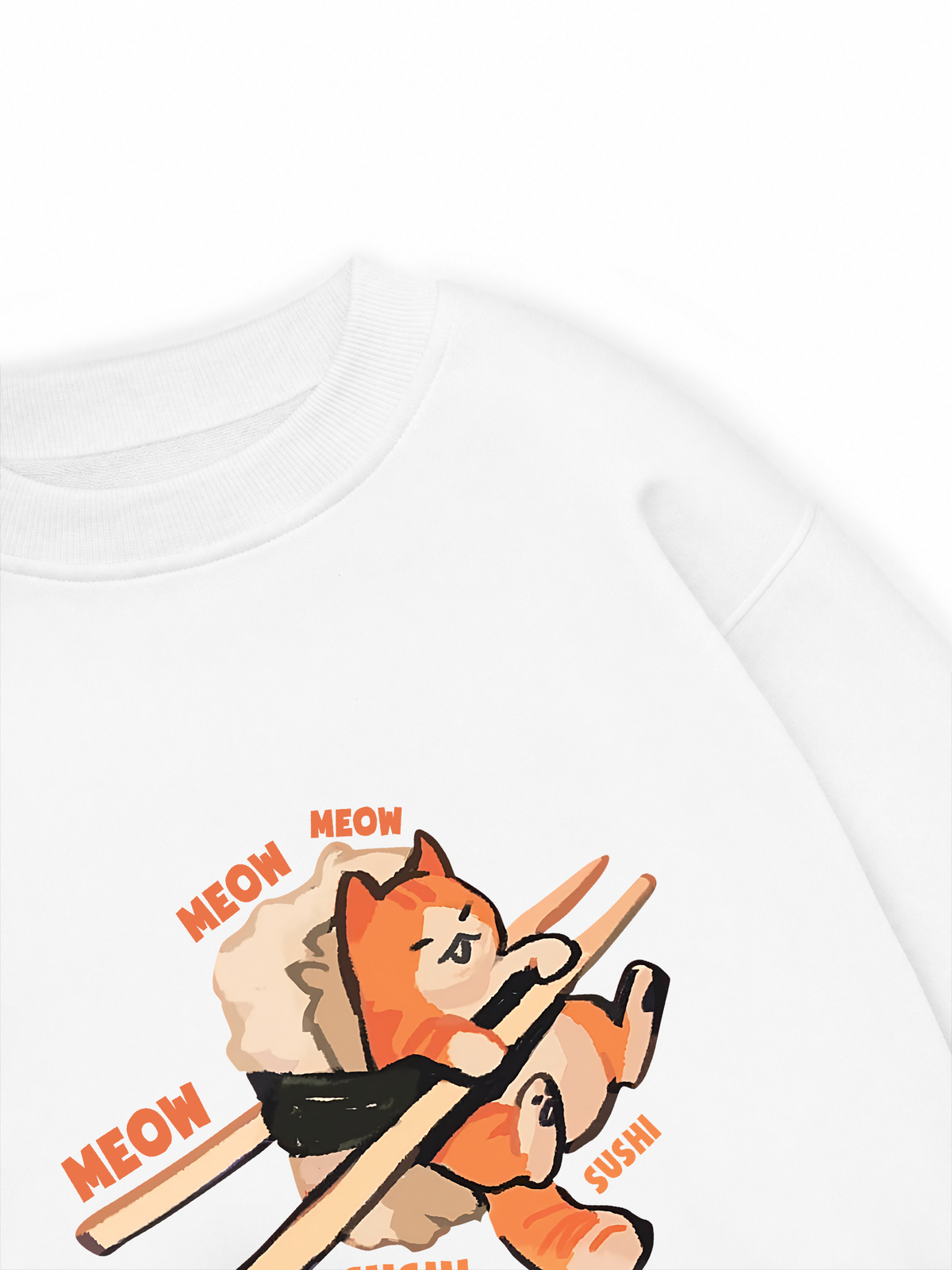 Áo Sweater Nỉ Hai Da Sushi Meow