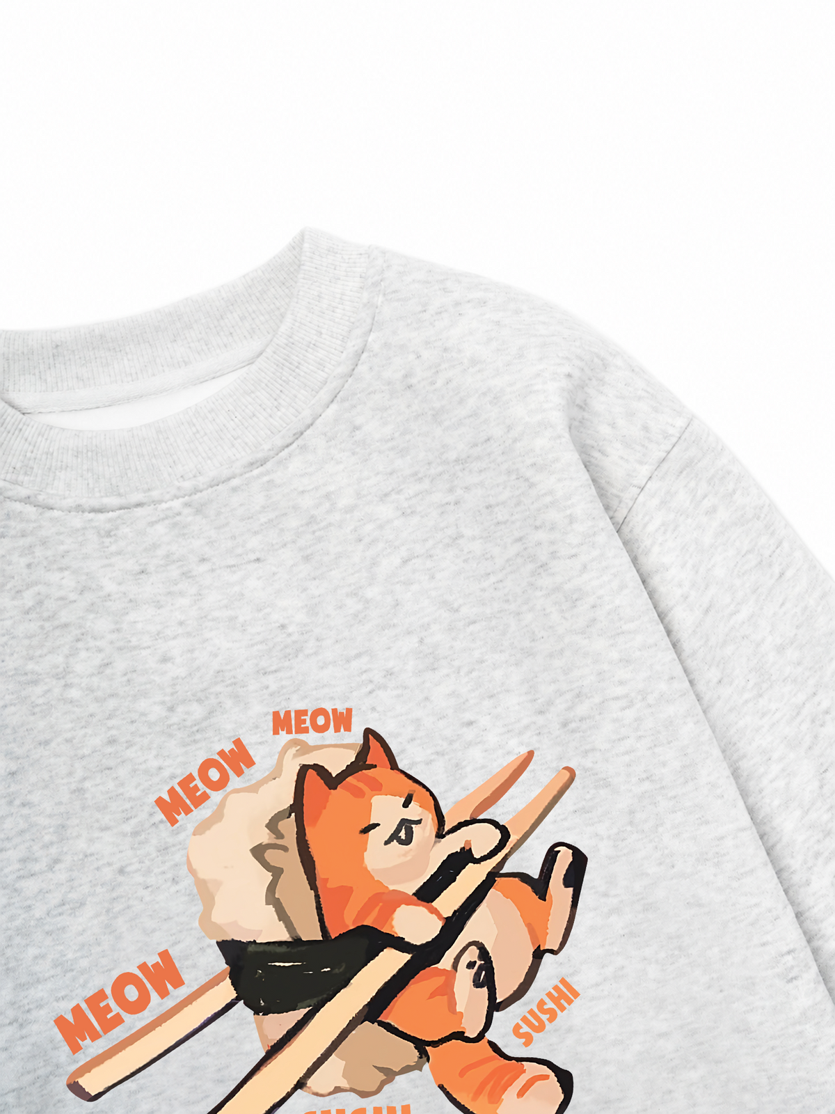 Áo Sweater Nỉ Hai Da Sushi Meow