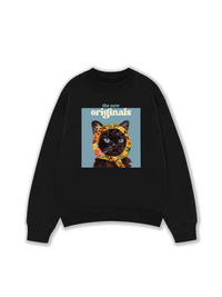 Áo Sweater Nỉ Hai Da Cat Époque