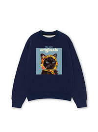 Áo Sweater Nỉ Hai Da Cat Époque