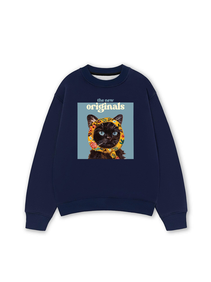 Áo Sweater Nỉ Hai Da Cat Époque