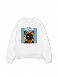Áo Sweater Nỉ Hai Da Cat Époque