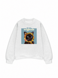 Áo Sweater Nỉ Hai Da Cat Époque