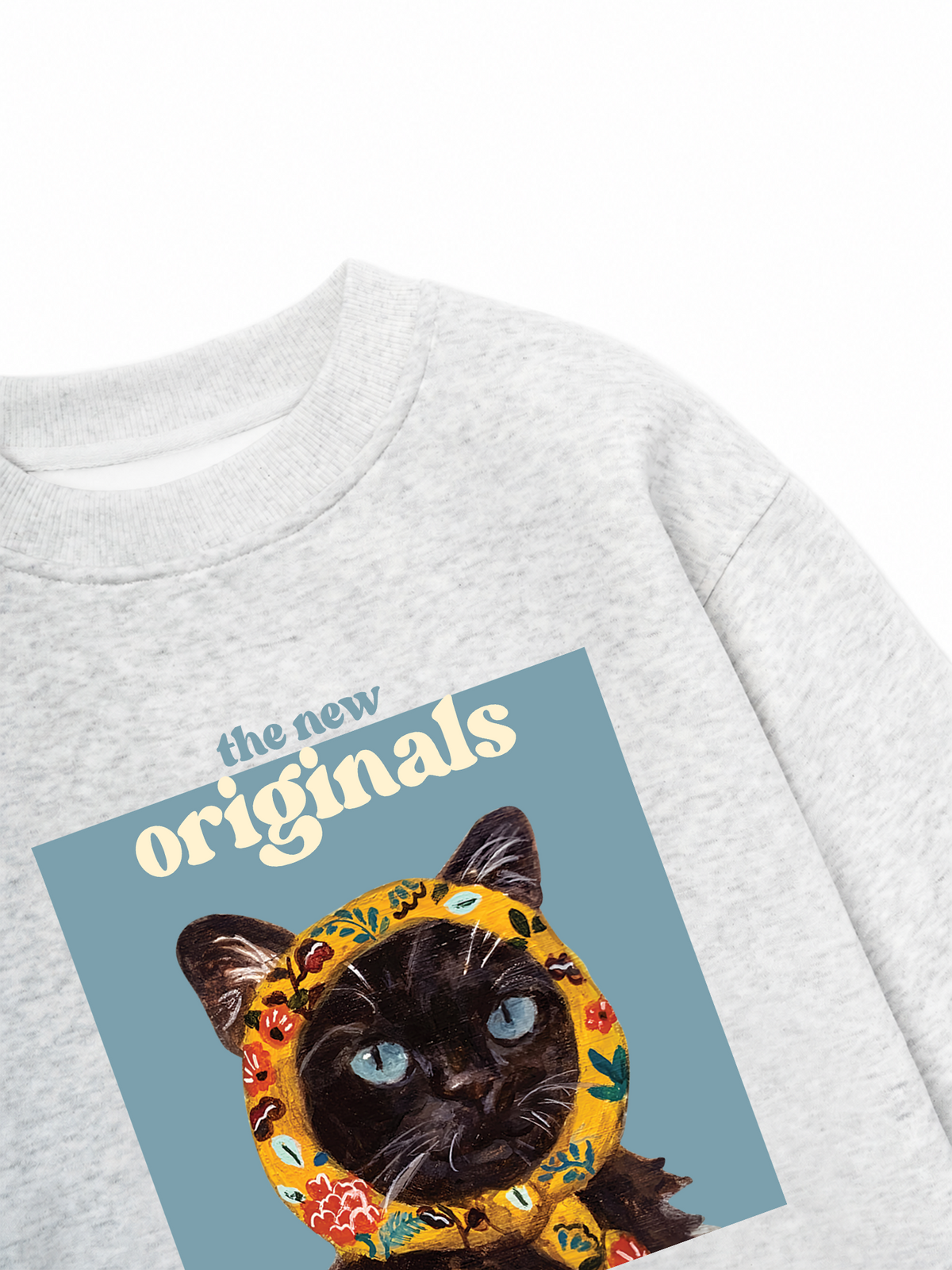 Áo Sweater Nỉ Hai Da Cat Époque