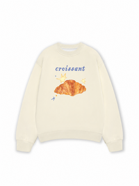 Áo Sweater Nỉ Hai Da Croissant