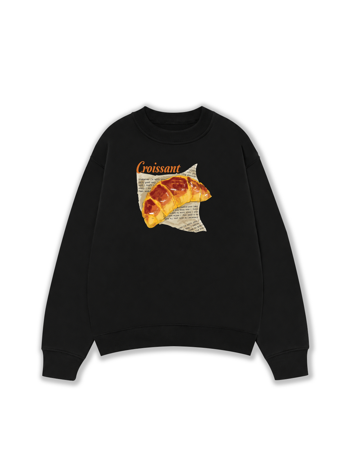 Áo Sweater Nỉ Hai Da Croissant