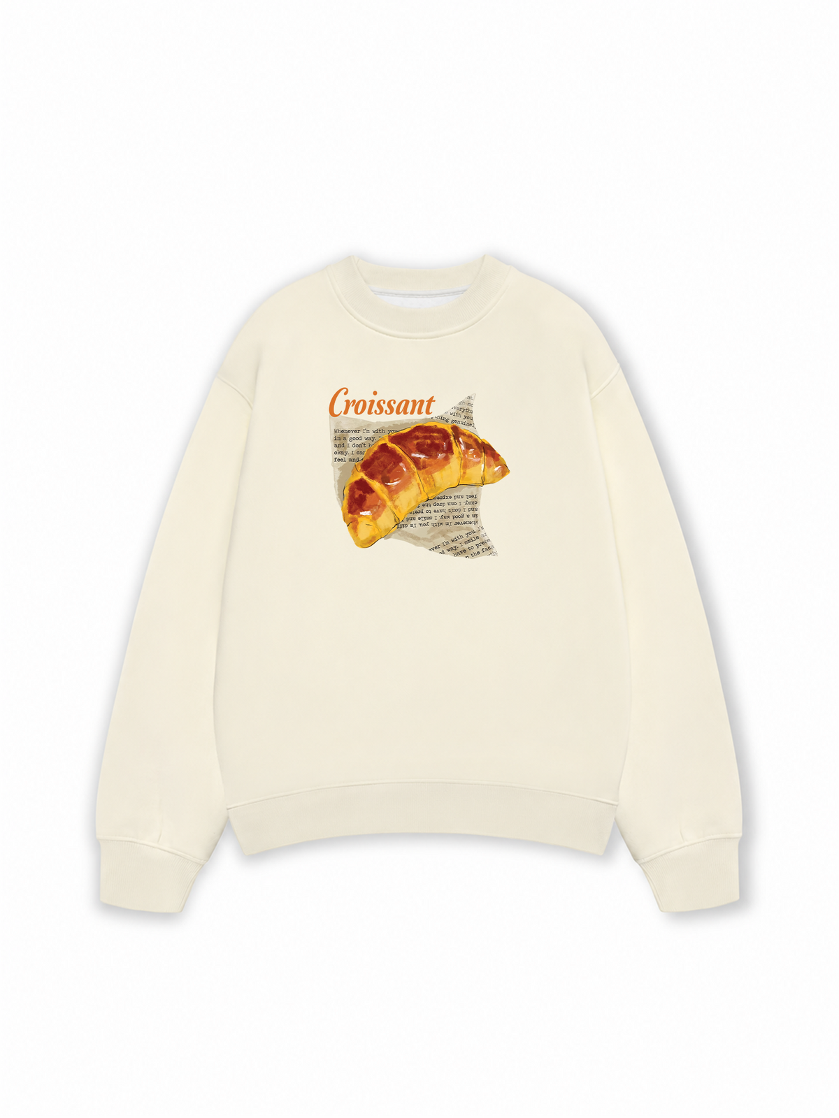 Áo Sweater Nỉ Hai Da Croissant