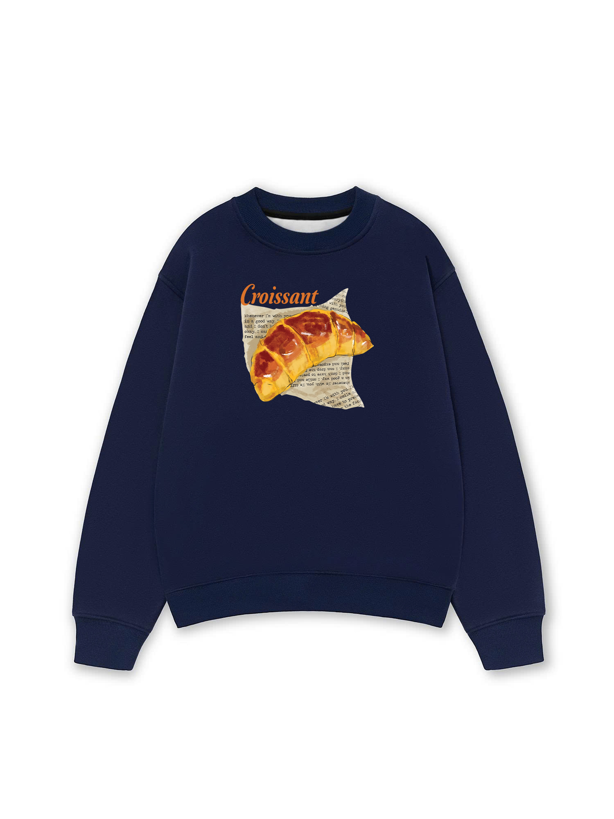 Áo Sweater Nỉ Hai Da Croissant