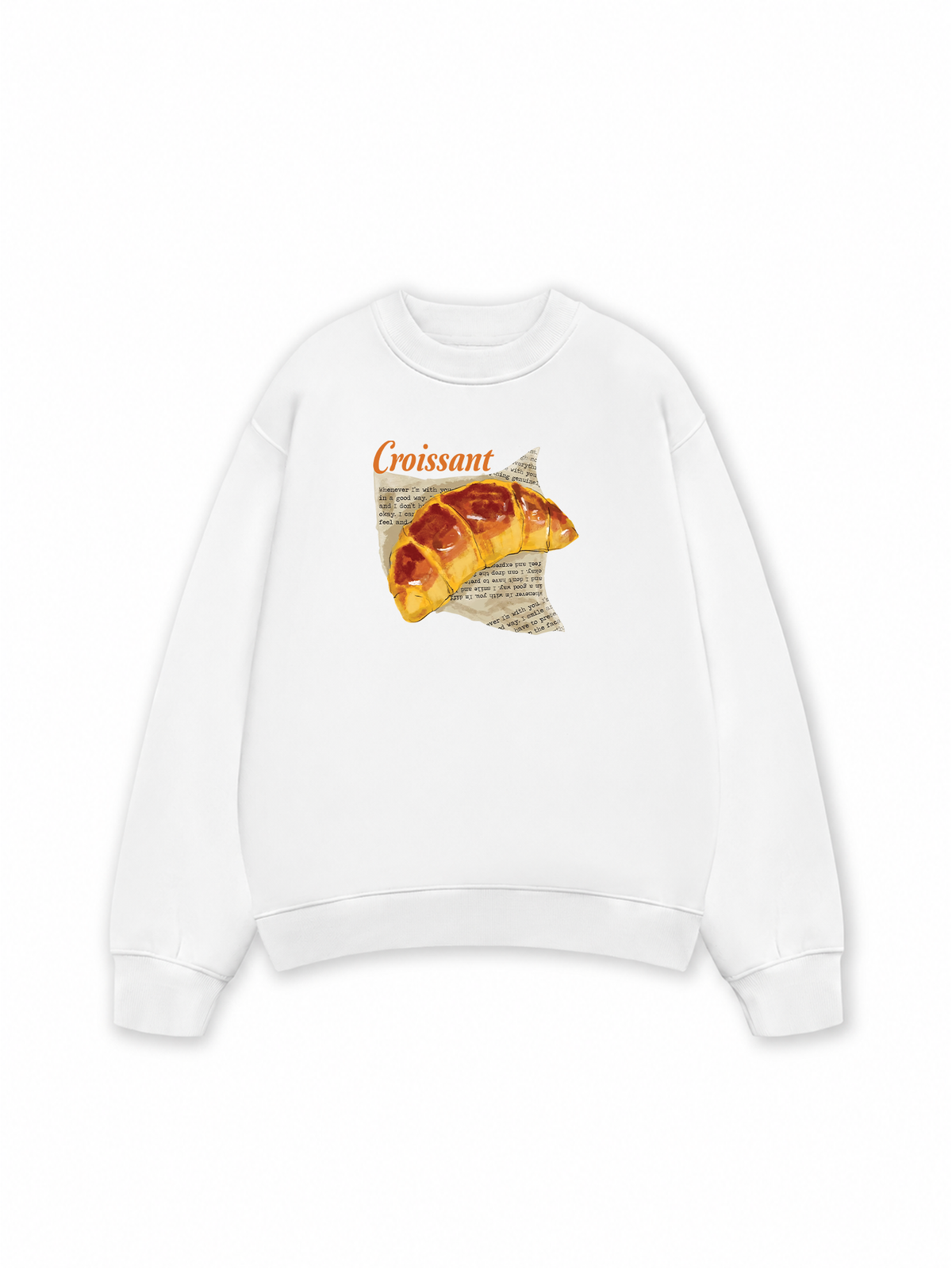 Áo Sweater Nỉ Hai Da Croissant