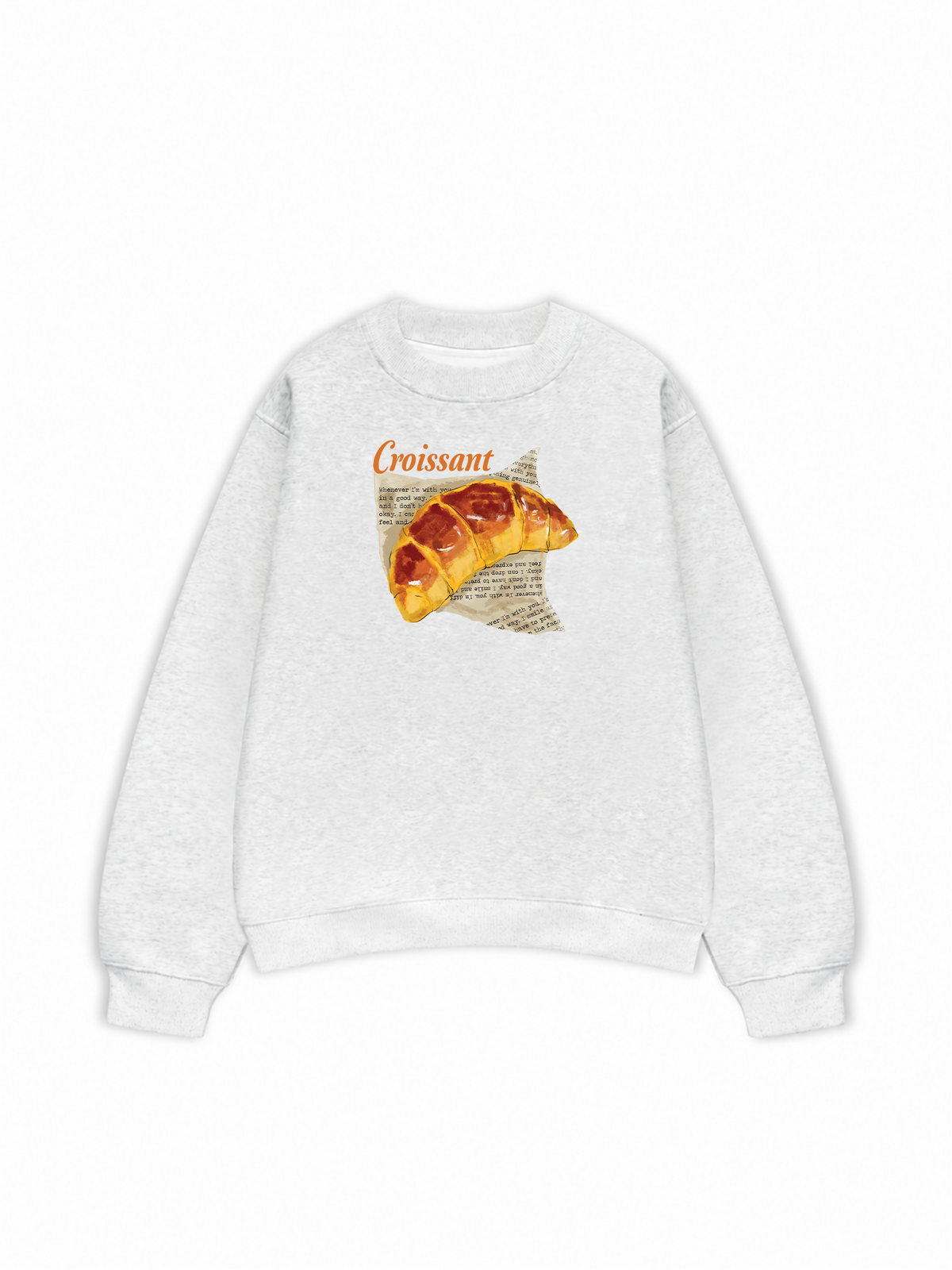 Áo Sweater Nỉ Hai Da Croissant