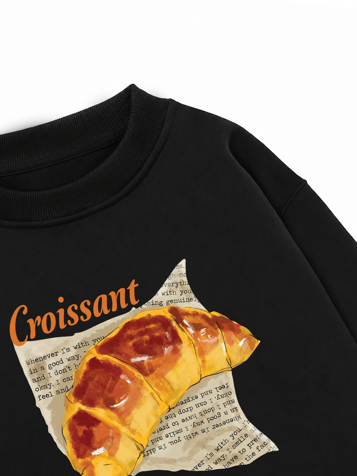 Áo Sweater Nỉ Hai Da Croissant