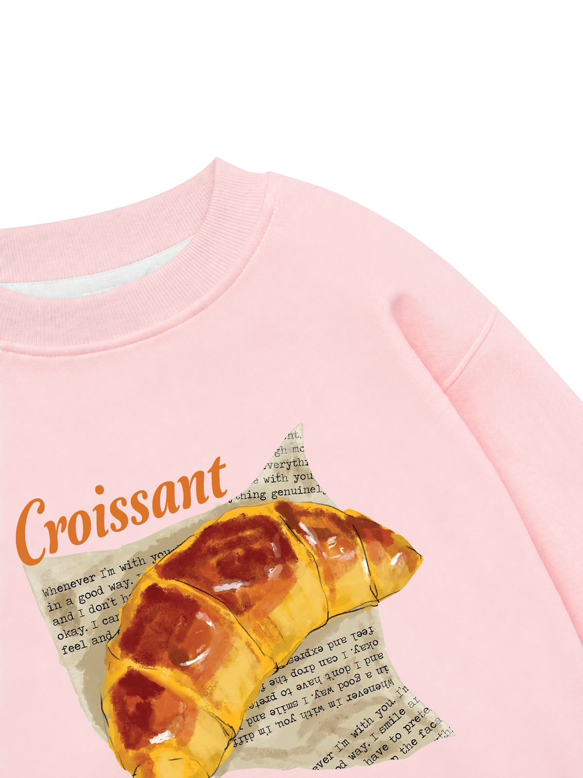 Áo Sweater Nỉ Hai Da Croissant