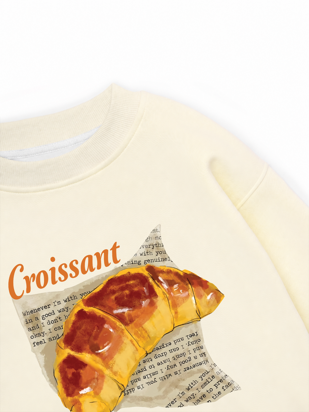 Áo Sweater Nỉ Hai Da Croissant