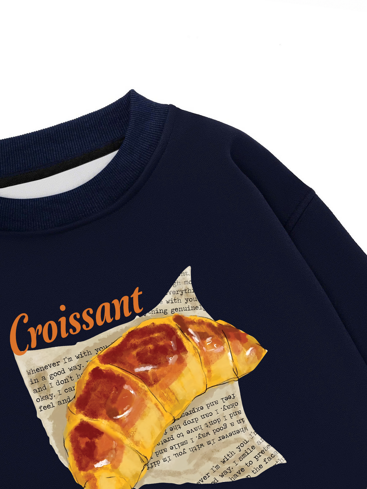 Áo Sweater Nỉ Hai Da Croissant