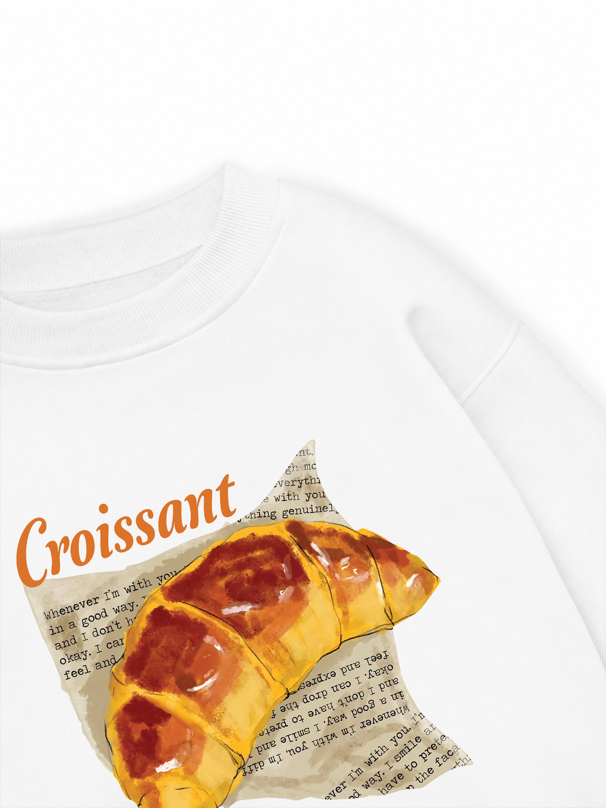 Áo Sweater Nỉ Hai Da Croissant