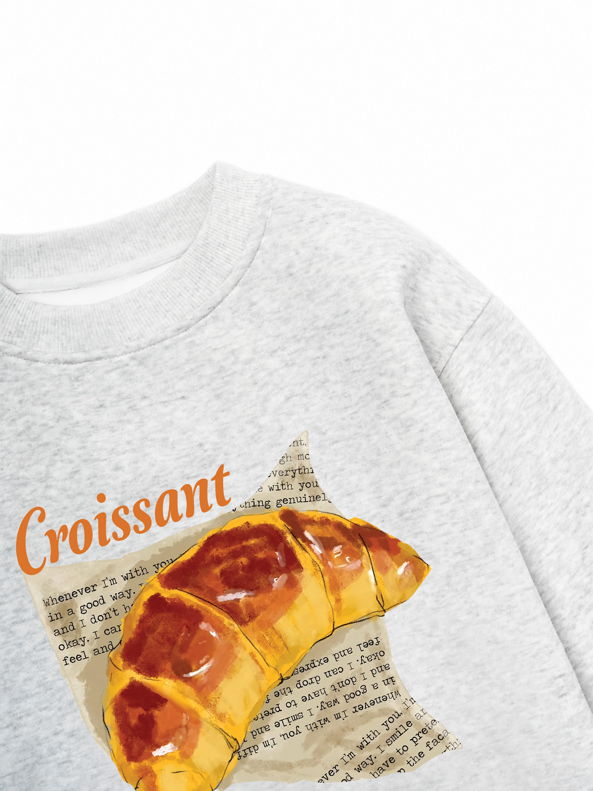 Áo Sweater Nỉ Hai Da Croissant