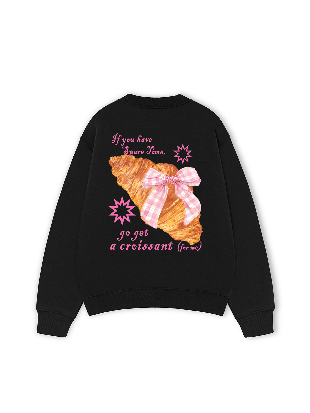 Áo Sweater Nỉ Hai Da Go Get A Croissant