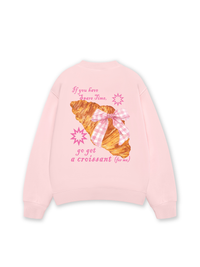 Áo Sweater Nỉ Hai Da Go Get A Croissant