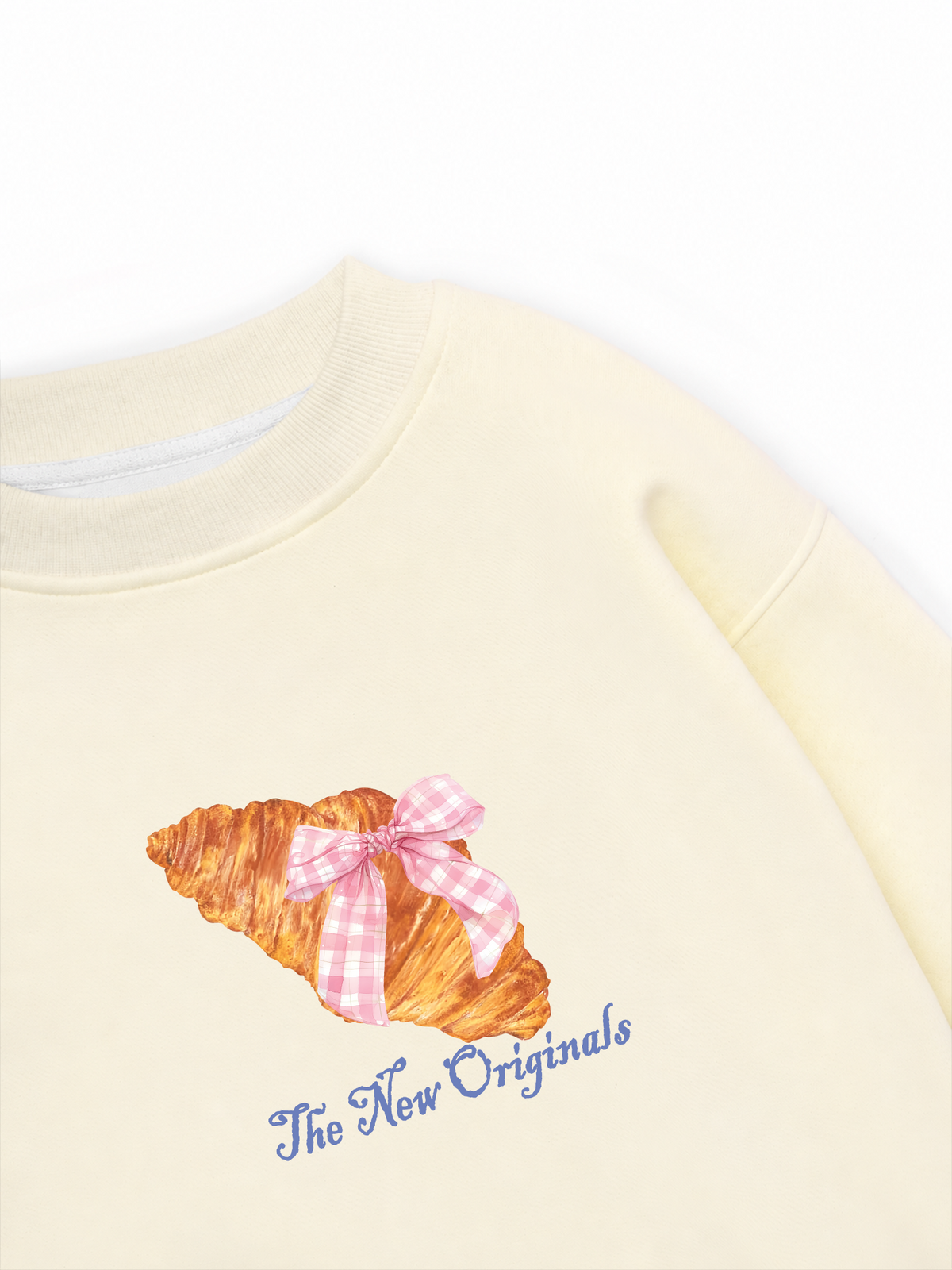 Áo Sweater Nỉ Hai Da Go Get A Croissant
