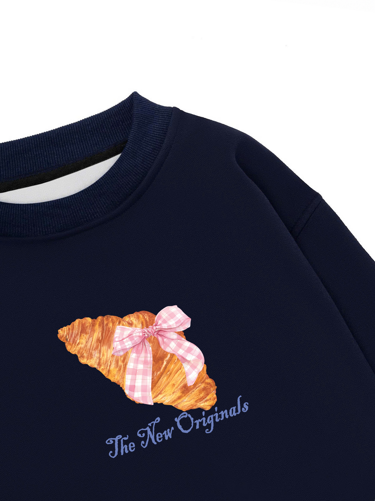 Áo Sweater Nỉ Hai Da Go Get A Croissant