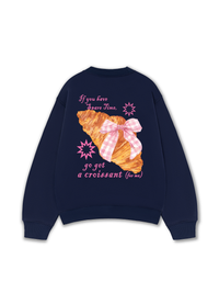 Áo Sweater Nỉ Hai Da Go Get A Croissant