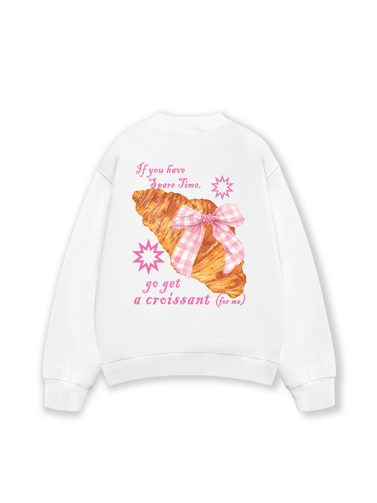 Áo Sweater Nỉ Hai Da Go Get A Croissant