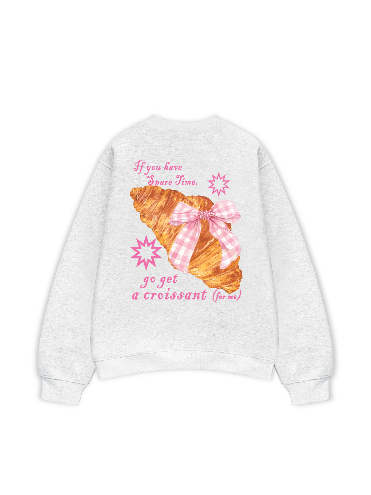 Áo Sweater Nỉ Hai Da Go Get A Croissant
