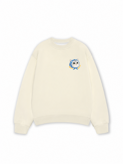 Áo Sweater Nỉ Hai Da Cute Cat