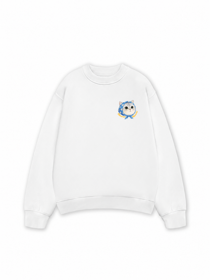 Áo Sweater Nỉ Hai Da Cute Cat