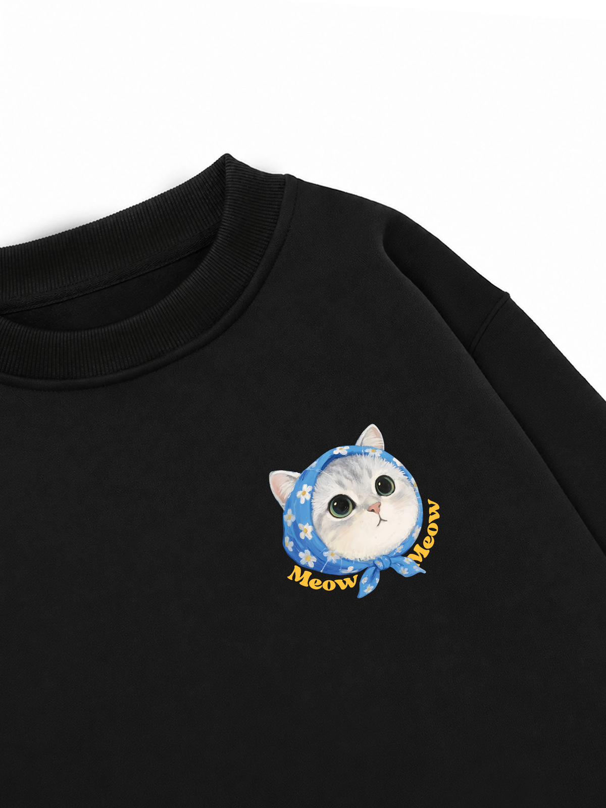Áo Sweater Nỉ Hai Da Cute Cat