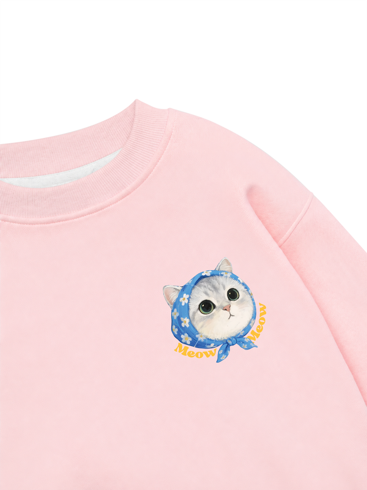 Áo Sweater Nỉ Hai Da Cute Cat