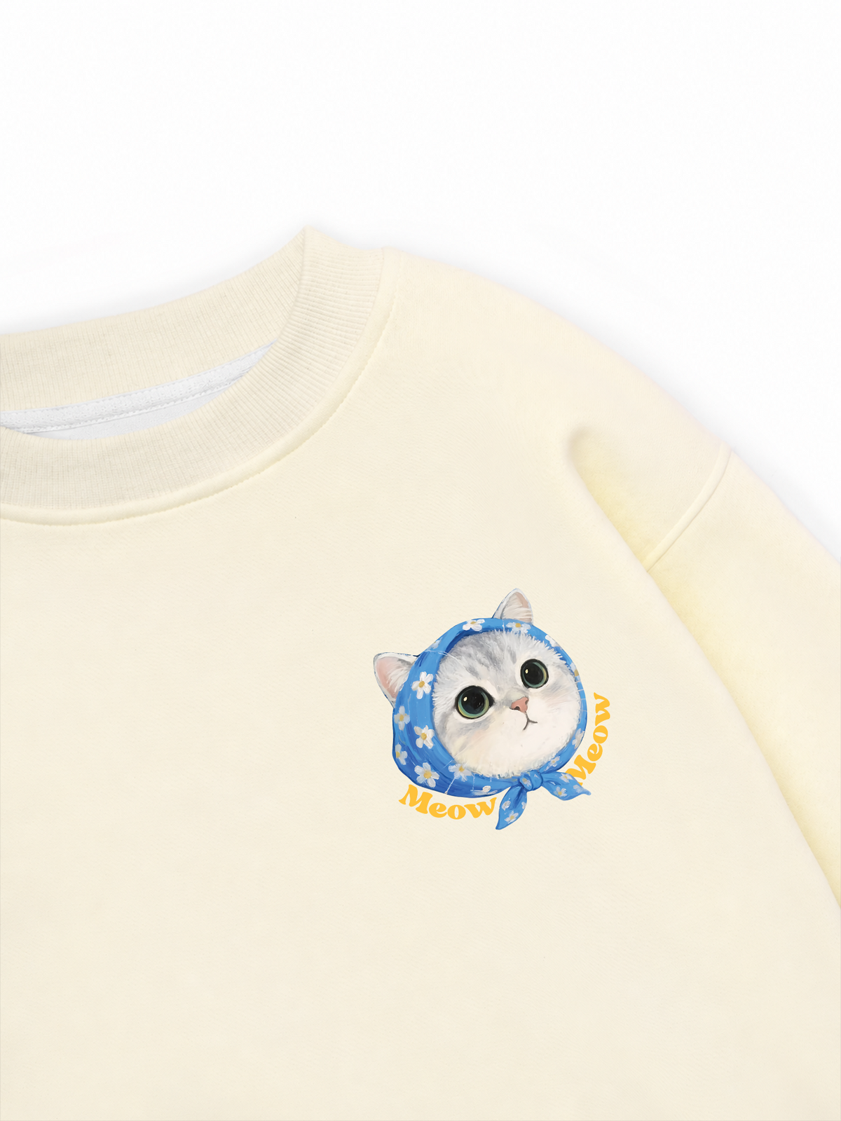 Áo Sweater Nỉ Hai Da Cute Cat