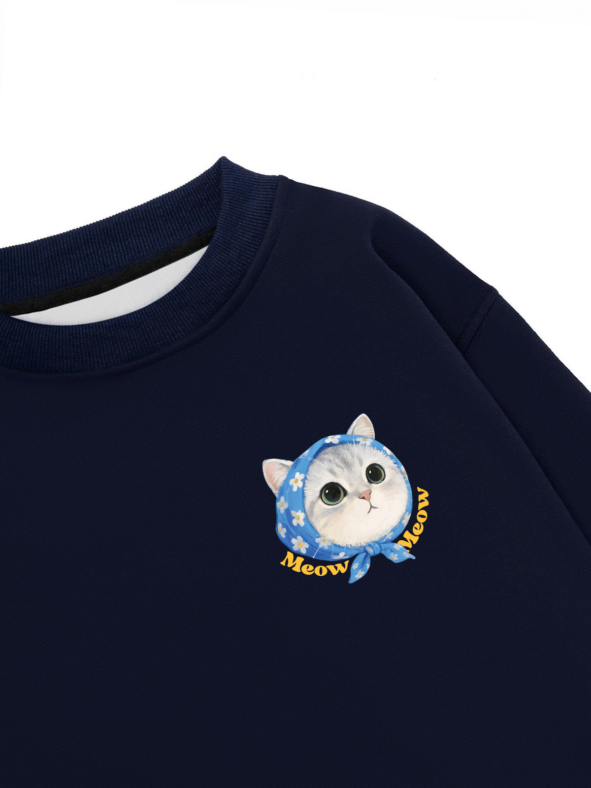 Áo Sweater Nỉ Hai Da Cute Cat