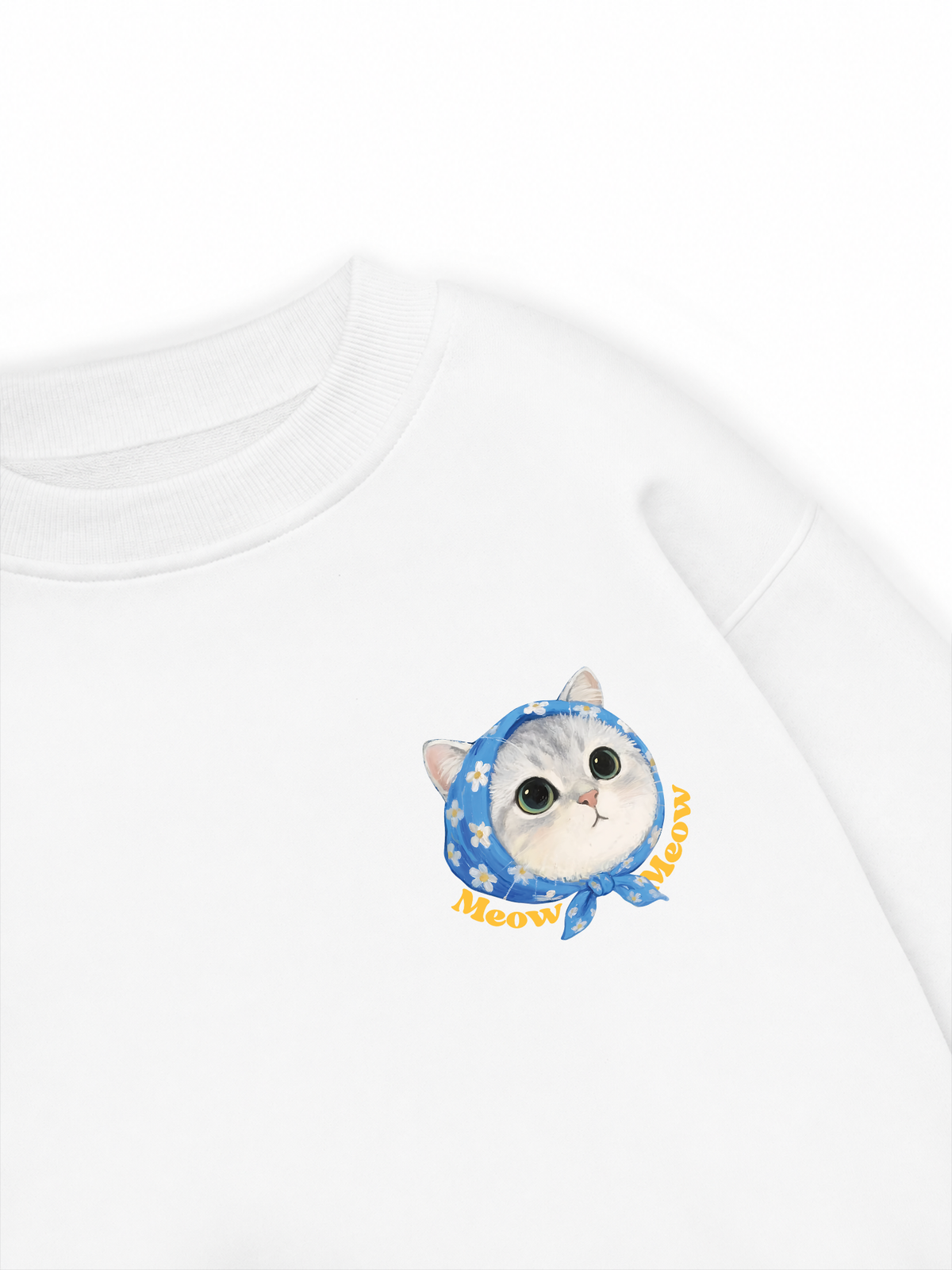 Áo Sweater Nỉ Hai Da Cute Cat