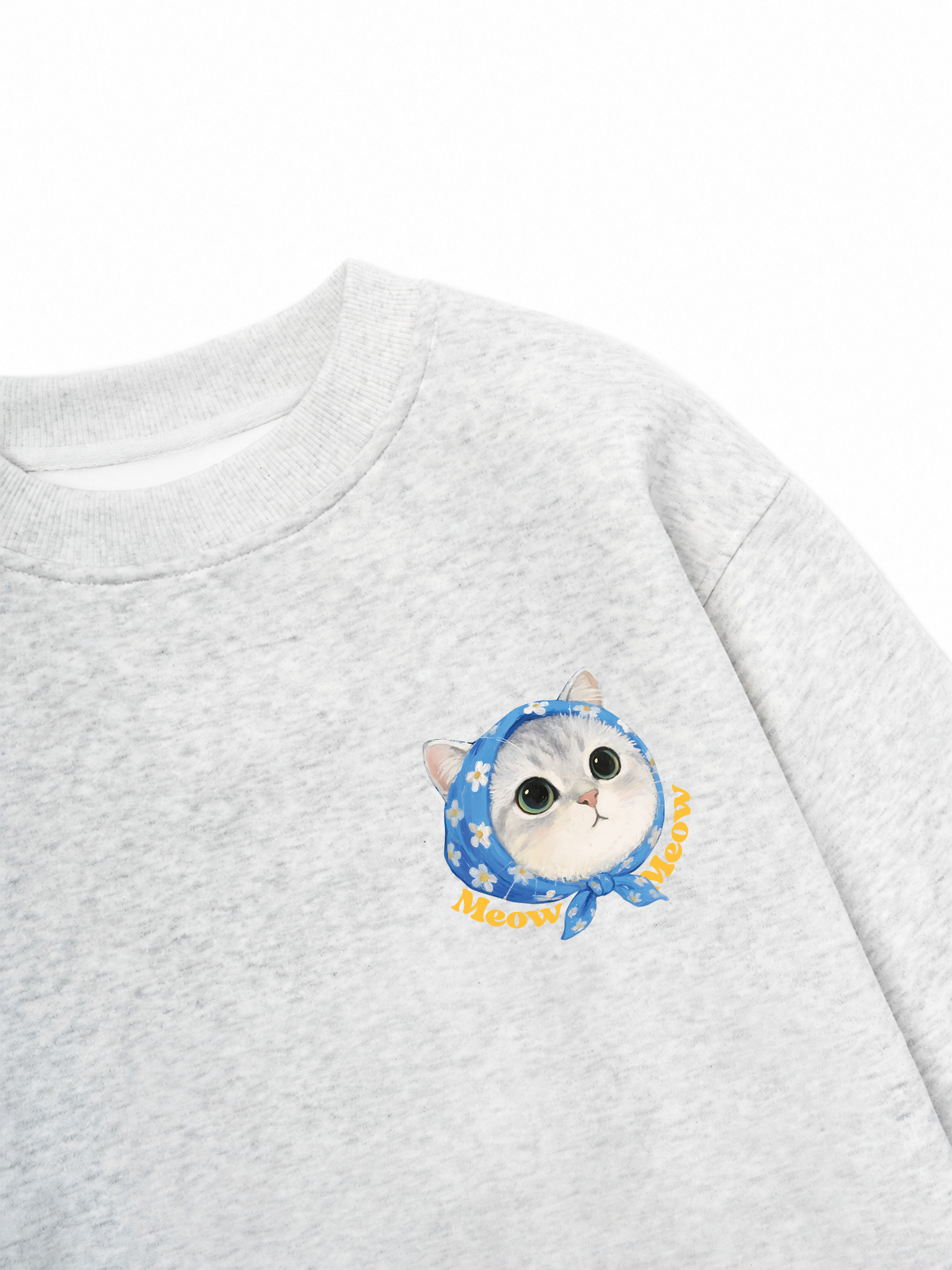 Áo Sweater Nỉ Hai Da Cute Cat
