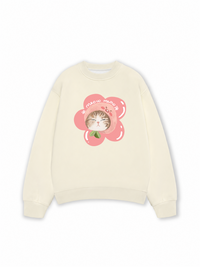 Áo Sweater Nỉ Hai Da Flower Cat