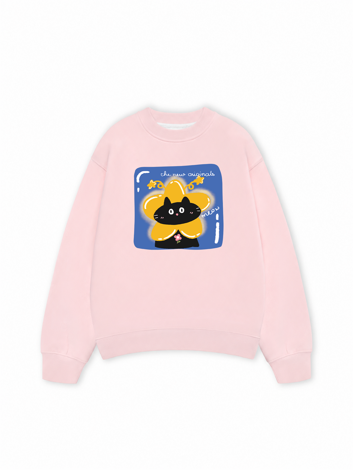 Áo Sweater Nỉ Hai Da Black Cute Cat