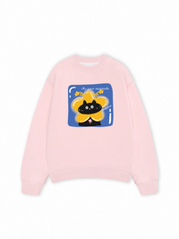 Áo Sweater Nỉ Hai Da Black Cute Cat