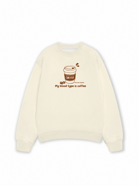 Áo Sweater Nỉ Hai Da My Blood Type Is Coffee