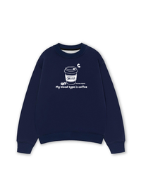 Áo Sweater Nỉ Hai Da My Blood Type Is Coffee