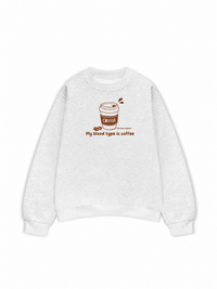 Áo Sweater Nỉ Hai Da My Blood Type Is Coffee