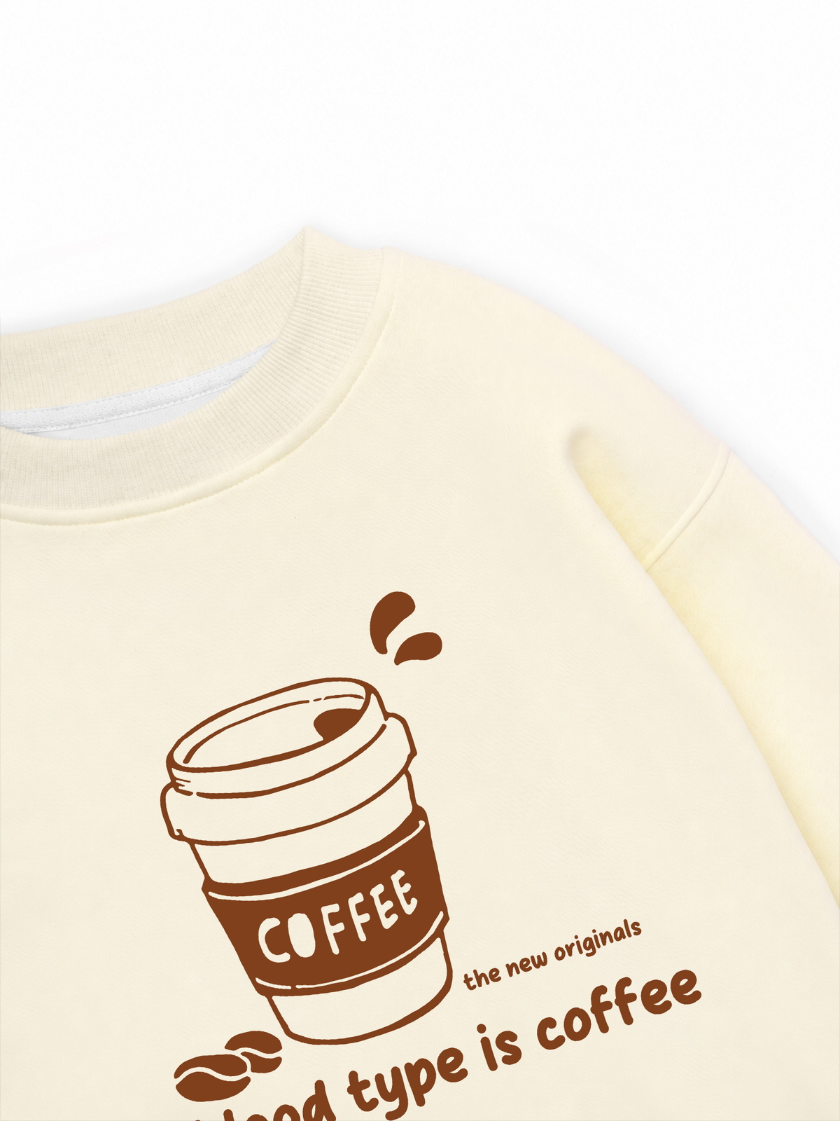 Áo Sweater Nỉ Hai Da My Blood Type Is Coffee